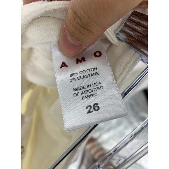 AMO Twist Women's Size 26 Slim Fit Skinny Jeans Mid Rise Sea Salt White *FLAWS - Picture 8 of 9